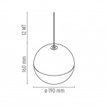 String Light Sphere Pendel 12 Meter Touch Dimmer Black