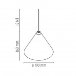 String Light Cone Pendel 12 Meter Touch Dimmer Blue