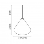 String Light Cone Pendel 12 Meter Touch Dimmer Black String Light Cone Pendel 12 Meter Touch Dimmer Black
