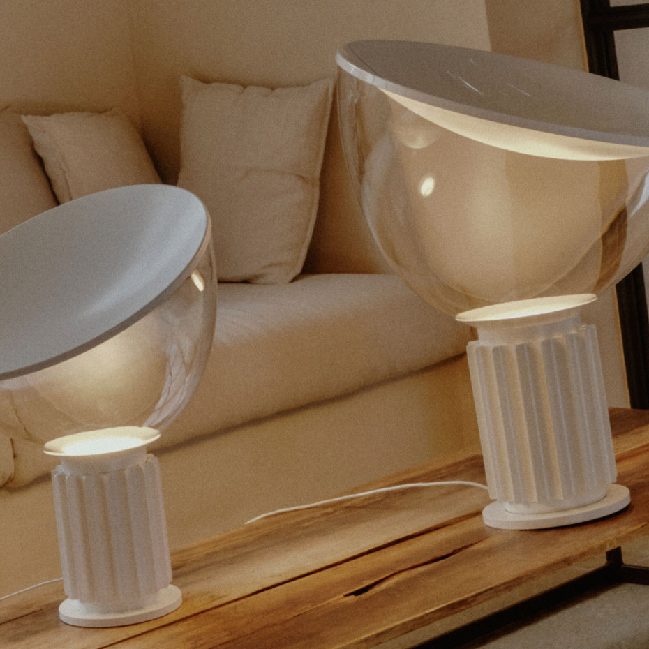 Taccia Bordslampa Matt White