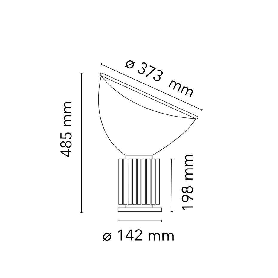 Taccia Bordslampa Small Matt White