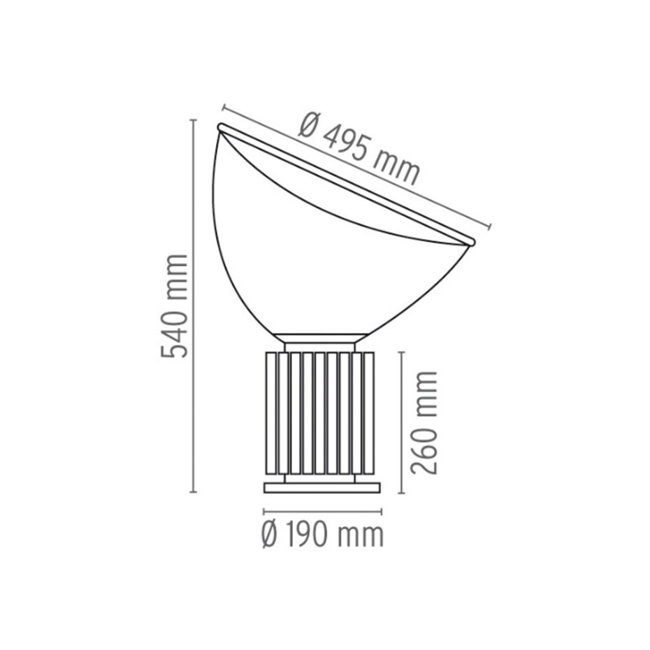 Taccia PMMA Bordslampa Silver