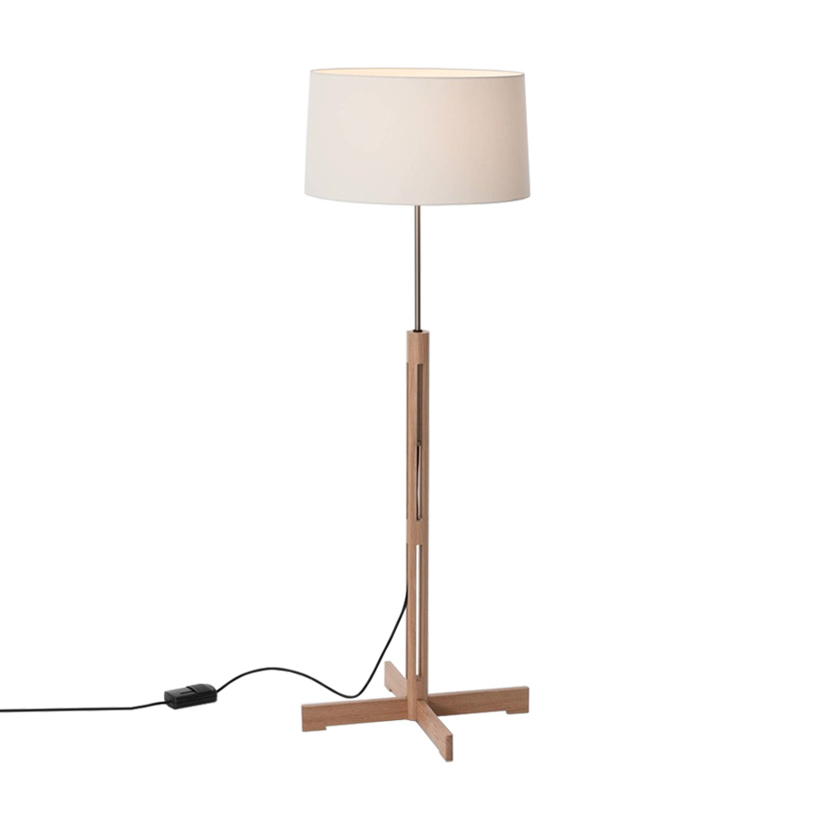FAD Golvlampa Natural Oak/White Linen