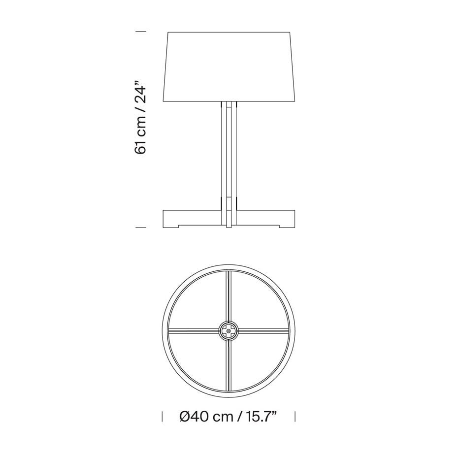 FAD Bordslampa Natural Oak/White Linen