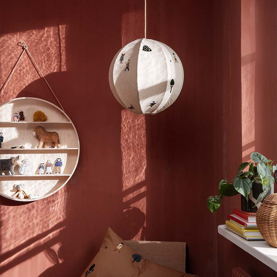 The Park Lampskärm Ø35cm Embroidered Textile