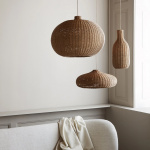Braided Disc Lampskärm Natural Braided Disc Lampskärm Natural