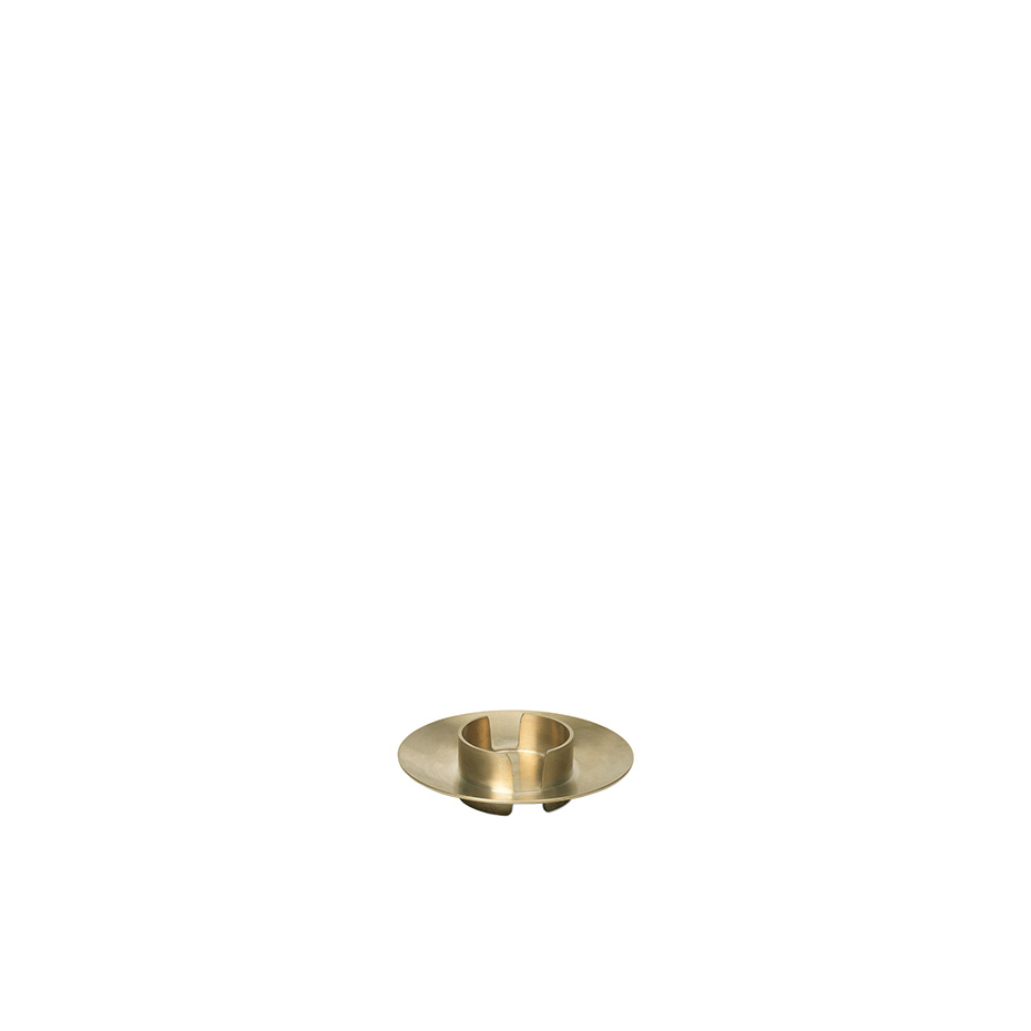 Block Candle Holder Brass