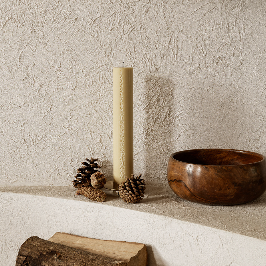 Block Candle Holder Brass