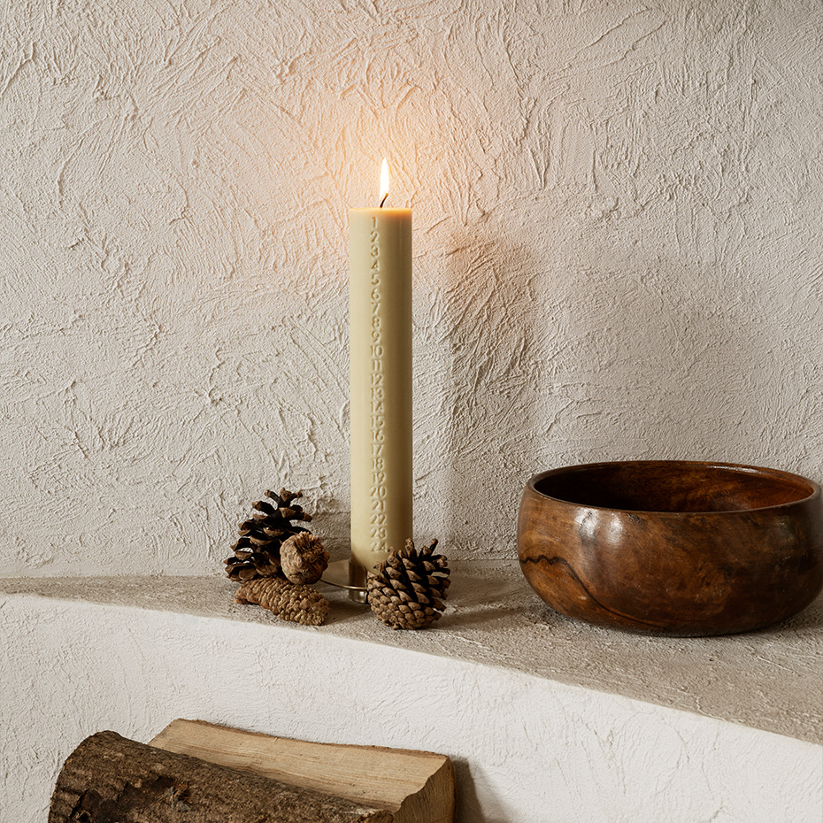 Block Candle Holder Brass