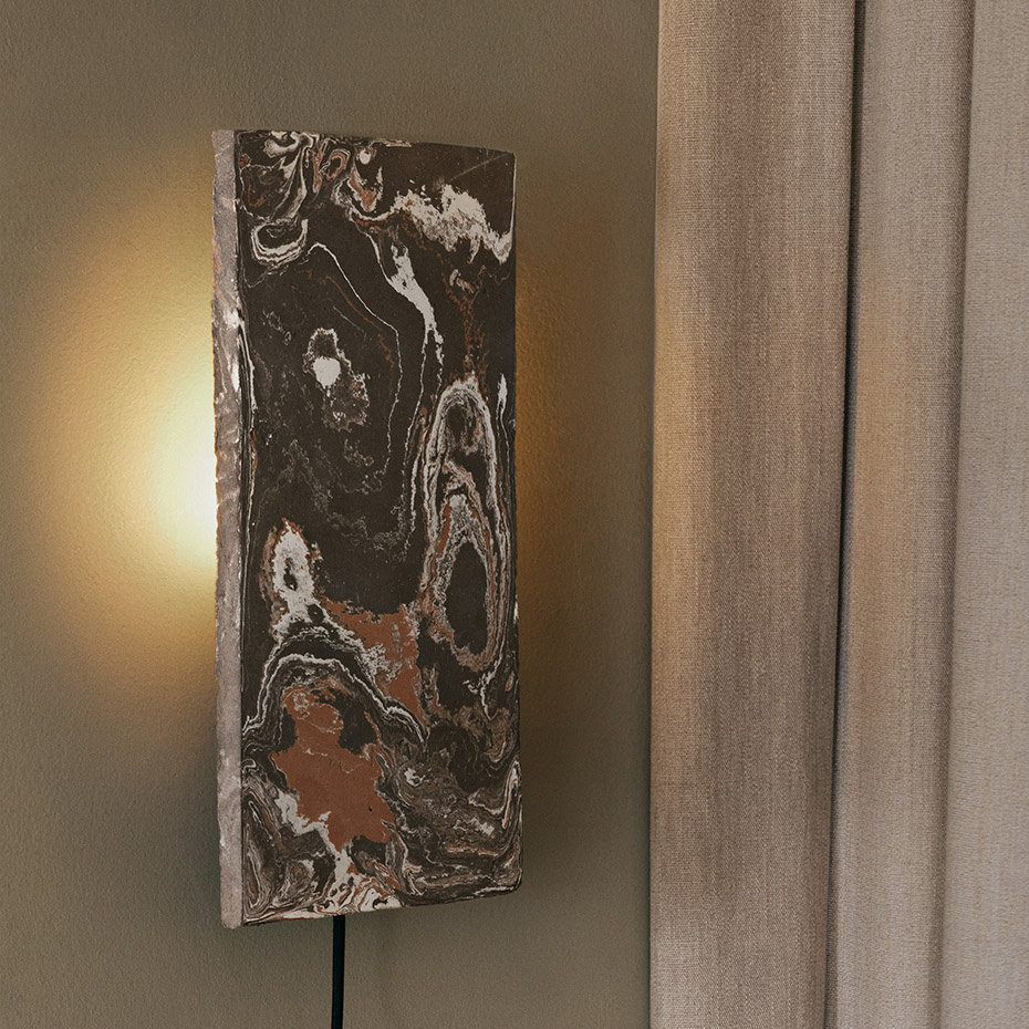 Argilla Rectangular Vägglampa Marble Mocha