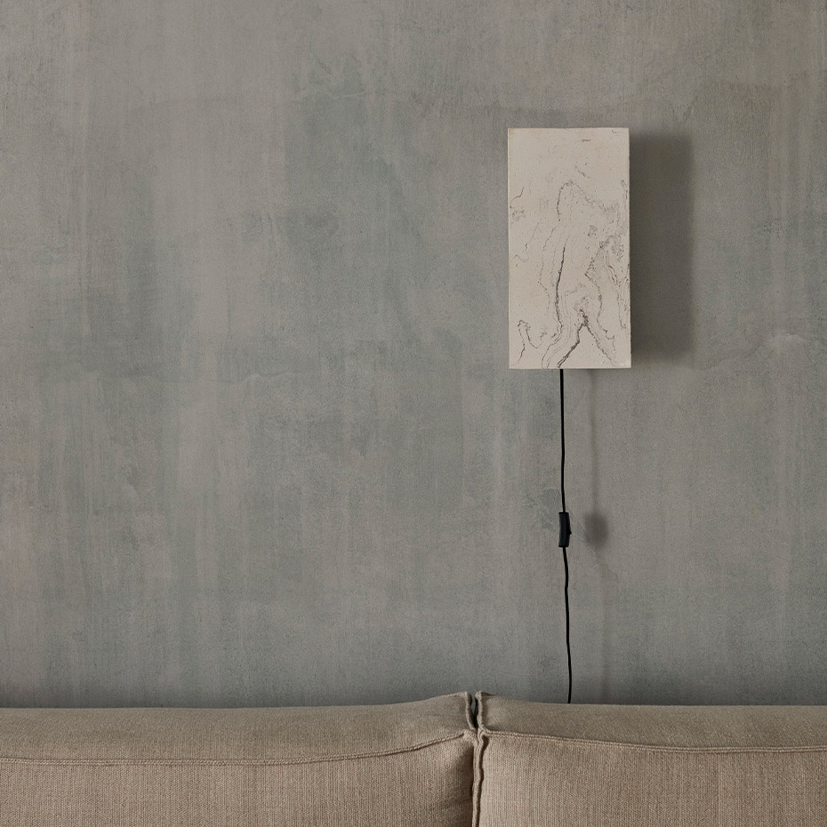 Argilla Rectangular Vägglampa Marble Mocha
