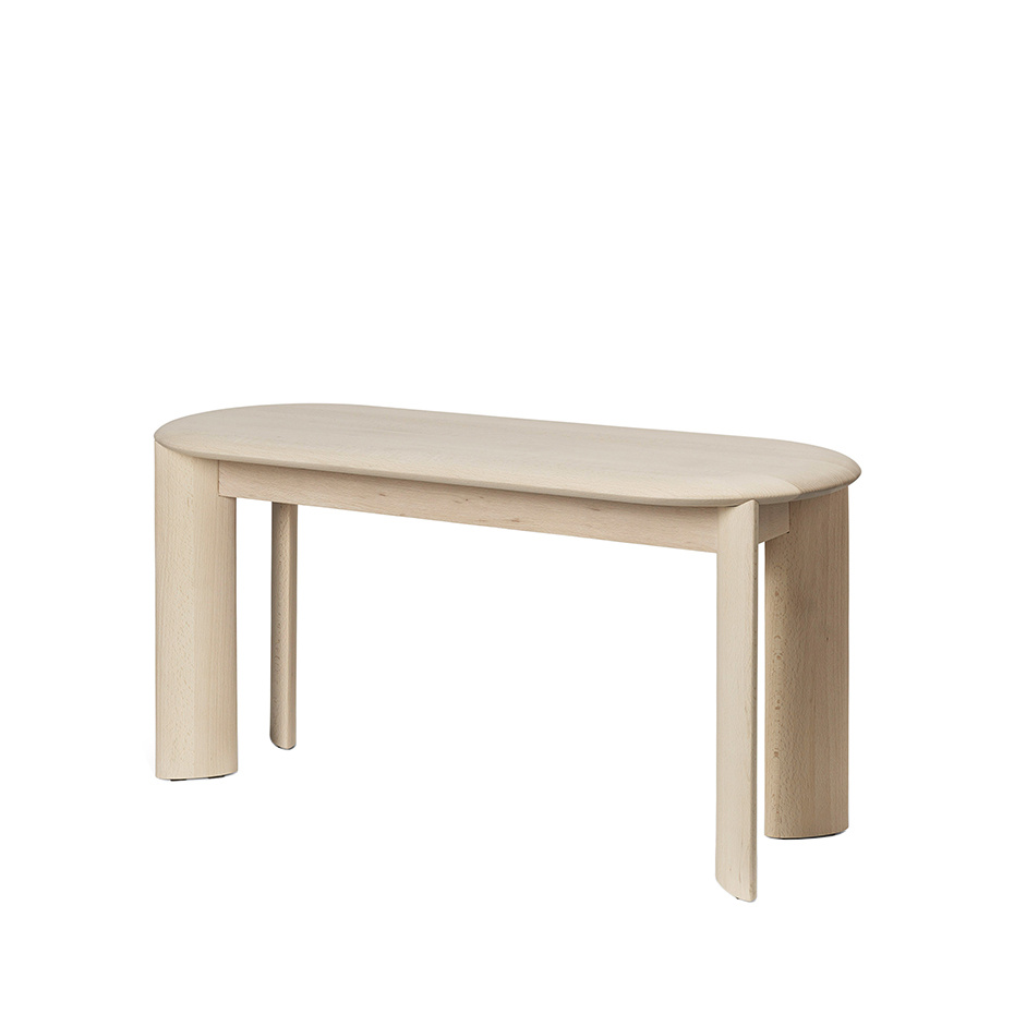 Bevel Bench White Oiled Beech