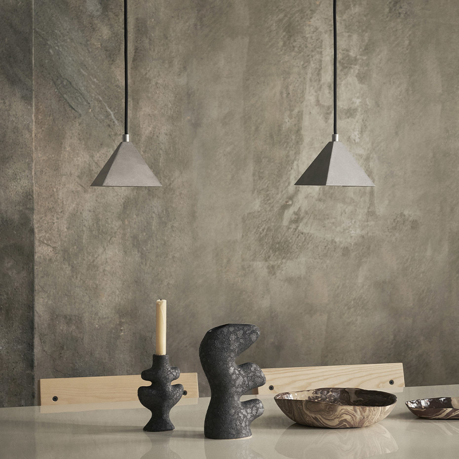 Kare Pendel Tumbled Stainless Steel