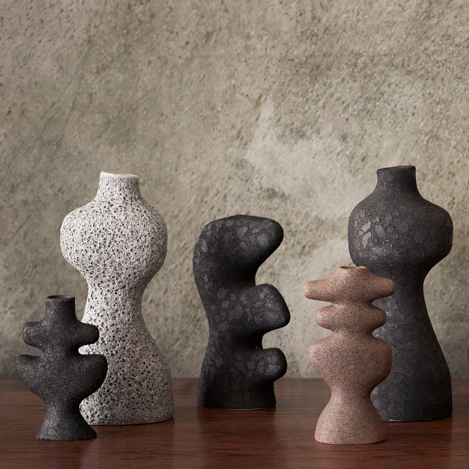 Yara Candle Holder Small Rustic Iron