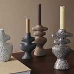 Yara Candle Holder Medium Grey Pumice Yara Candle Holder Medium Grey Pumice