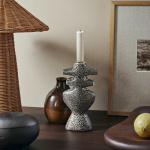 Yara Candle Holder Large Brown Spot Yara Candle Holder Large Brown Spot