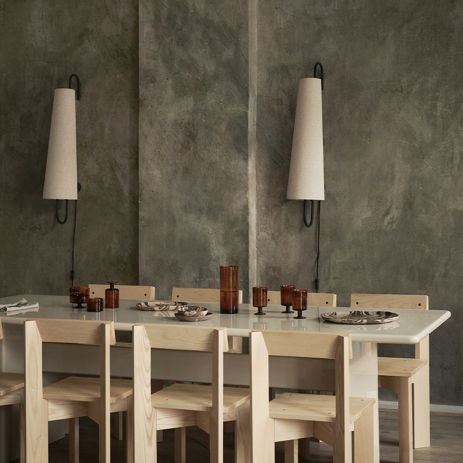 Ancora Vägglampa Black/Natural