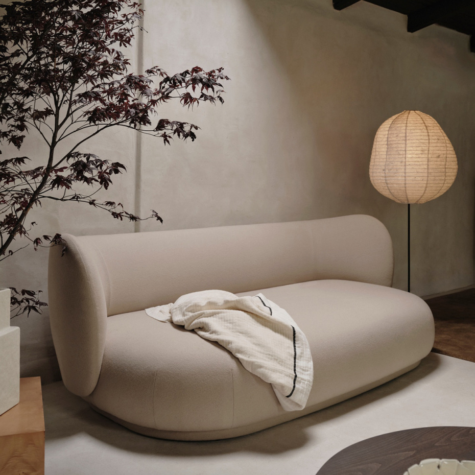 Kurbis Golvlampa Tall Black/Natural