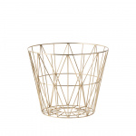 Wire Basket Medium Brass