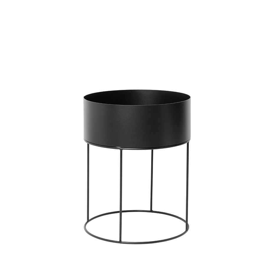 Plant Box Round Black