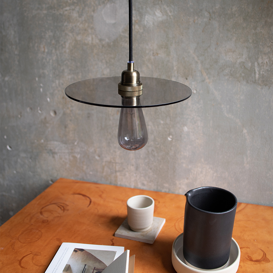 Circle Shade Pendel Medium Smoked