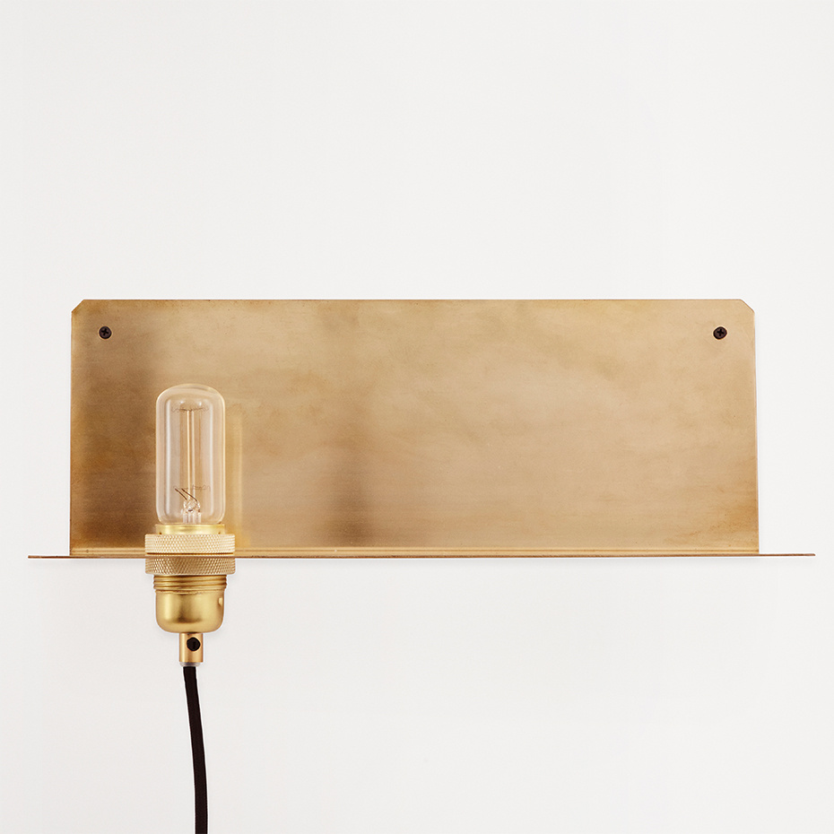 90° Vägglampa Brass
