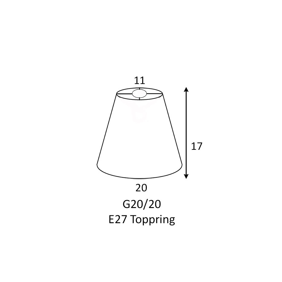 Alf 20 Lampskärm Duma Linen Toppringfäste