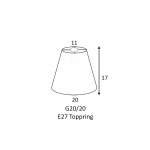 Alf 20 Lampskärm Duma Linen Toppringfäste Alf 20 Lampskärm Duma Linen Toppringfäste