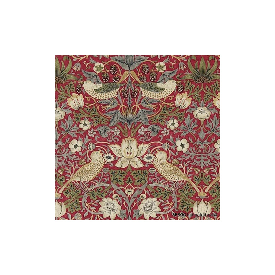 Alf 20 Lampskärm Strawberry Thief Röd Toppringfäste