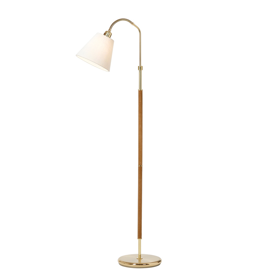 G 358 Tullgarn Golvfot Mässing/Ek