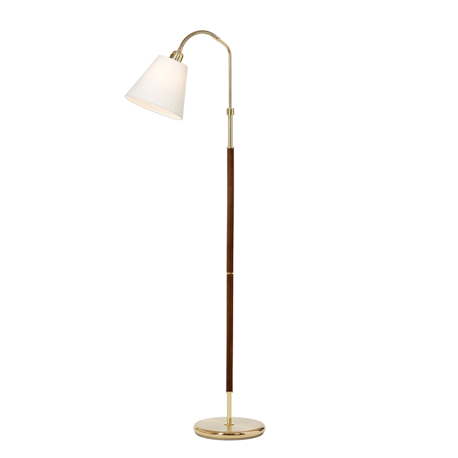 G 358 Tullgarn Golvfot Mässing/Valnöt