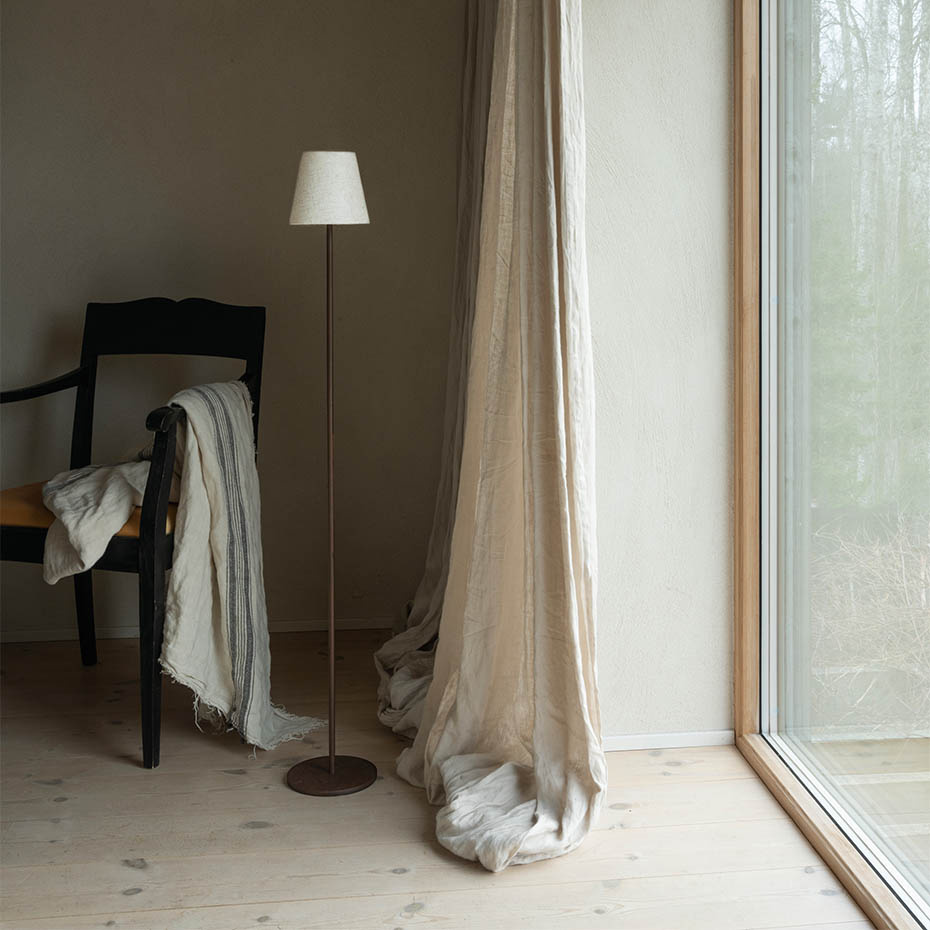 Tyra Portabel Golvlampa Brun/Natur