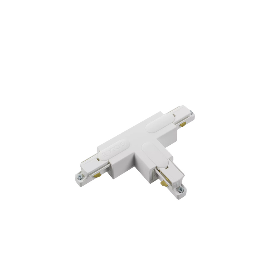 T-Anslutning Jord Utvändig/Höger Till Global 1-Fas Skena Vit