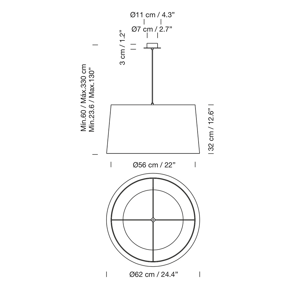 GT5 Pendel Black Ribbon 2 x E27