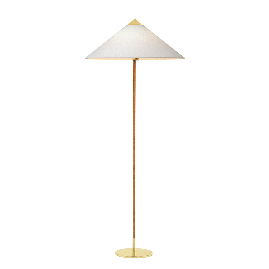 9602 Golvlampa Polished Brass/Canvas