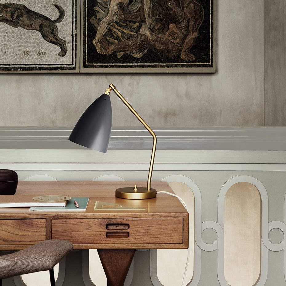 Gräshoppa Bordslampa Dusty Blue Semi Matt