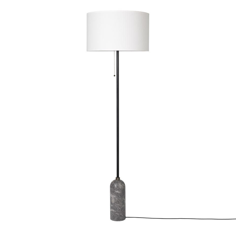 Gravity Golvlampa Grey Marble/White