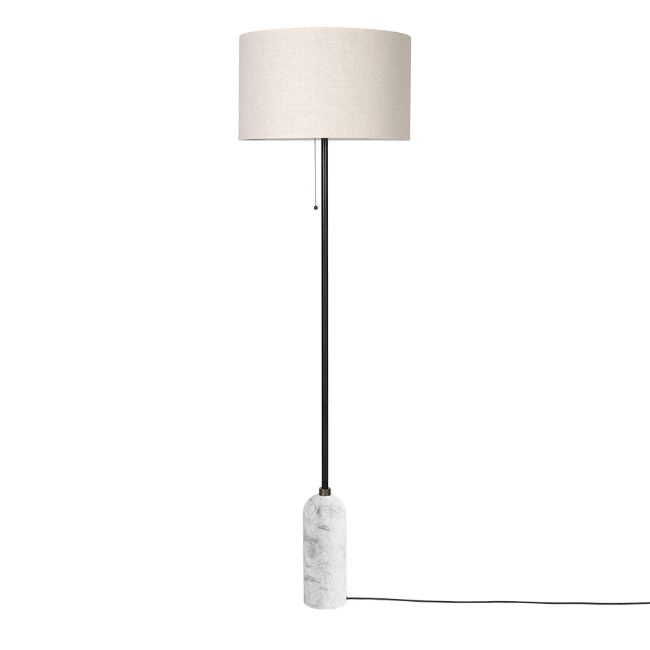 Gravity Golvlampa White Marble/Canvas