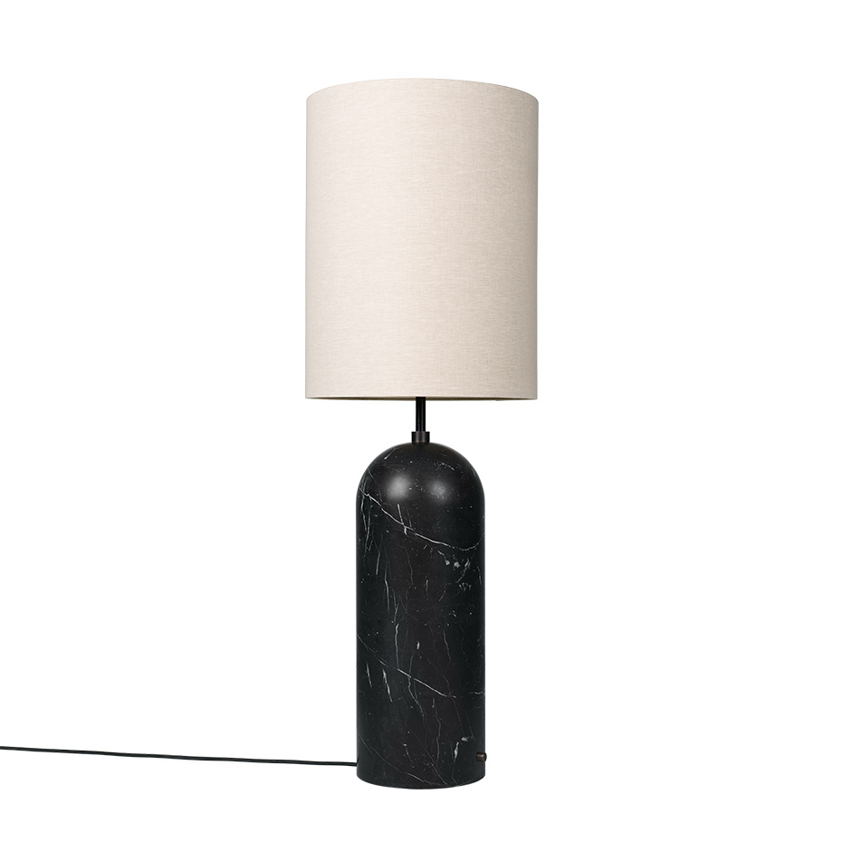 Gravity Golvlampa XL High Black Marble/Canvas