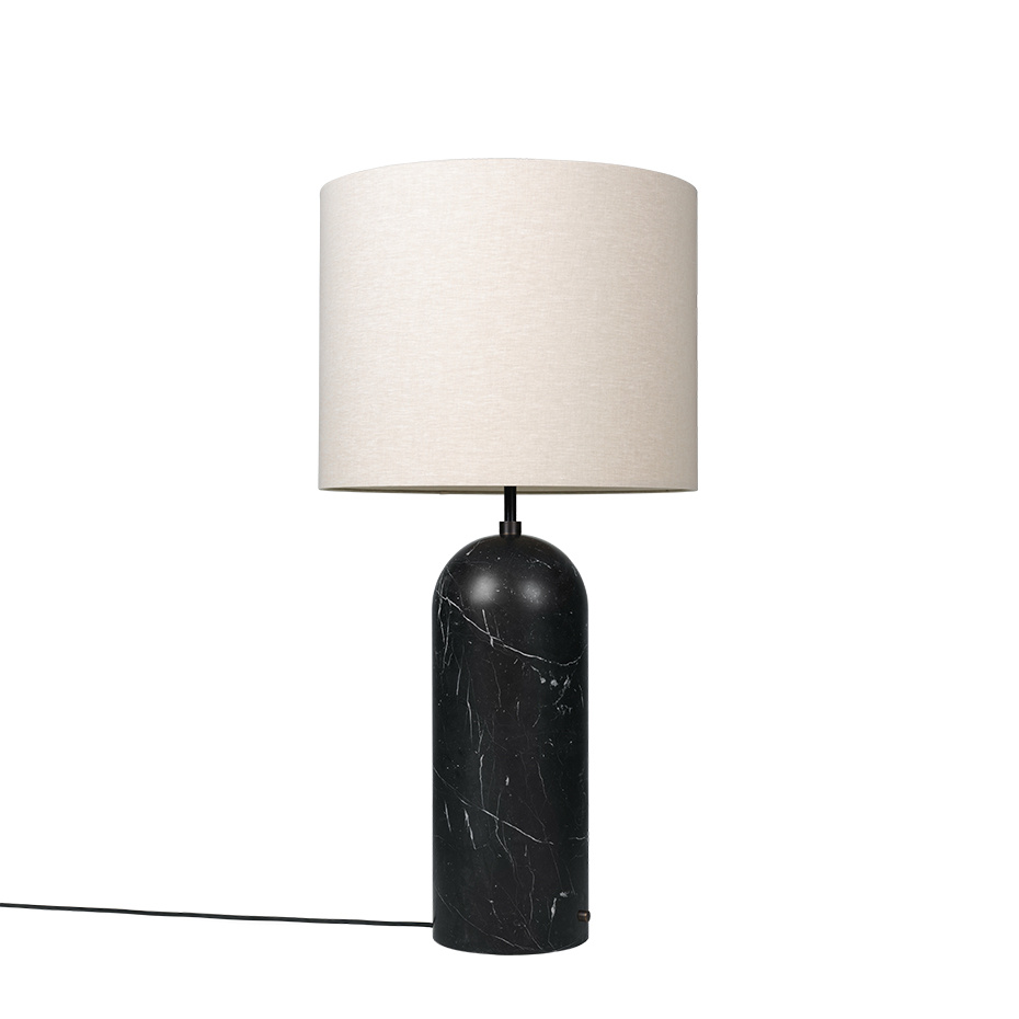 Gravity Golvlampa XL Low Black Marble/Canvas