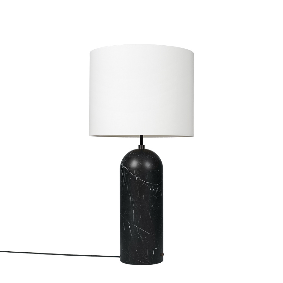 Gravity Golvlampa XL Low Black Marble/White