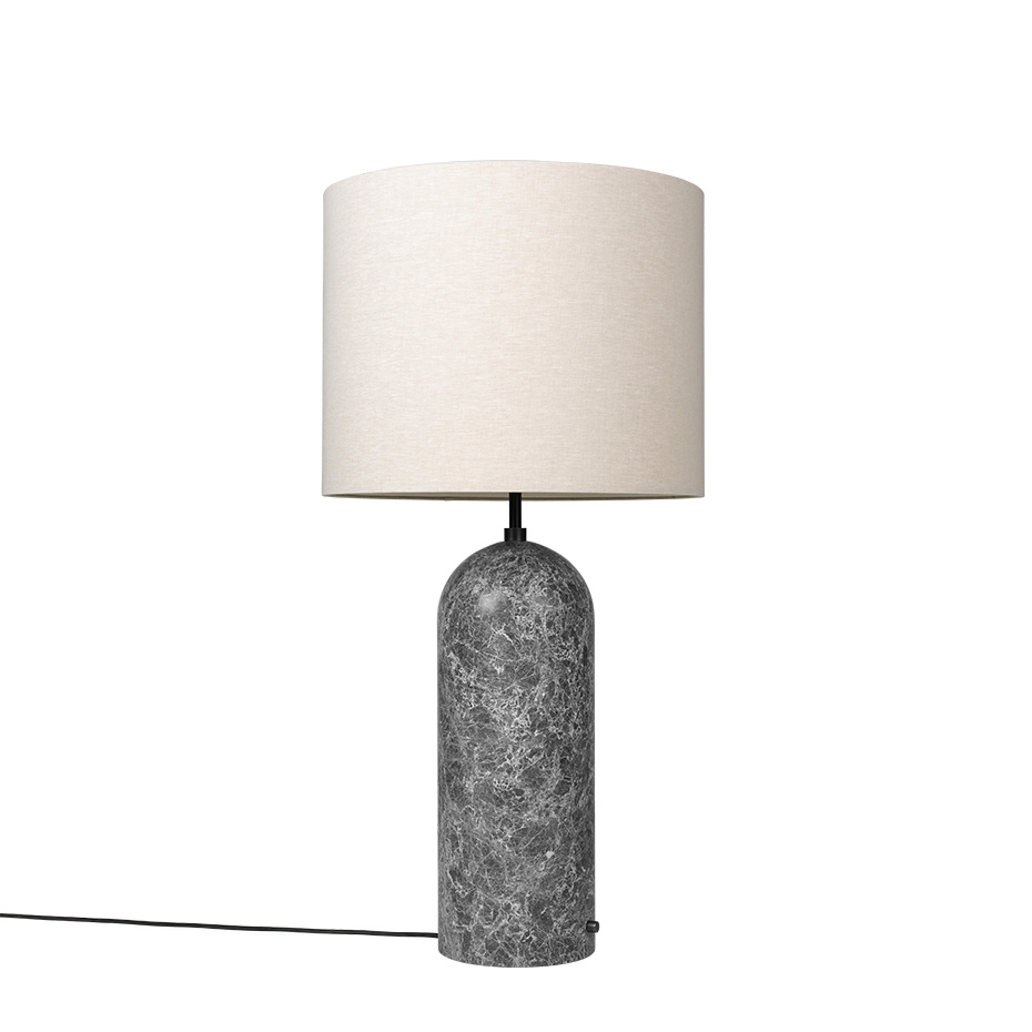 Gravity Golvlampa XL Low Grey Marble/Canvas