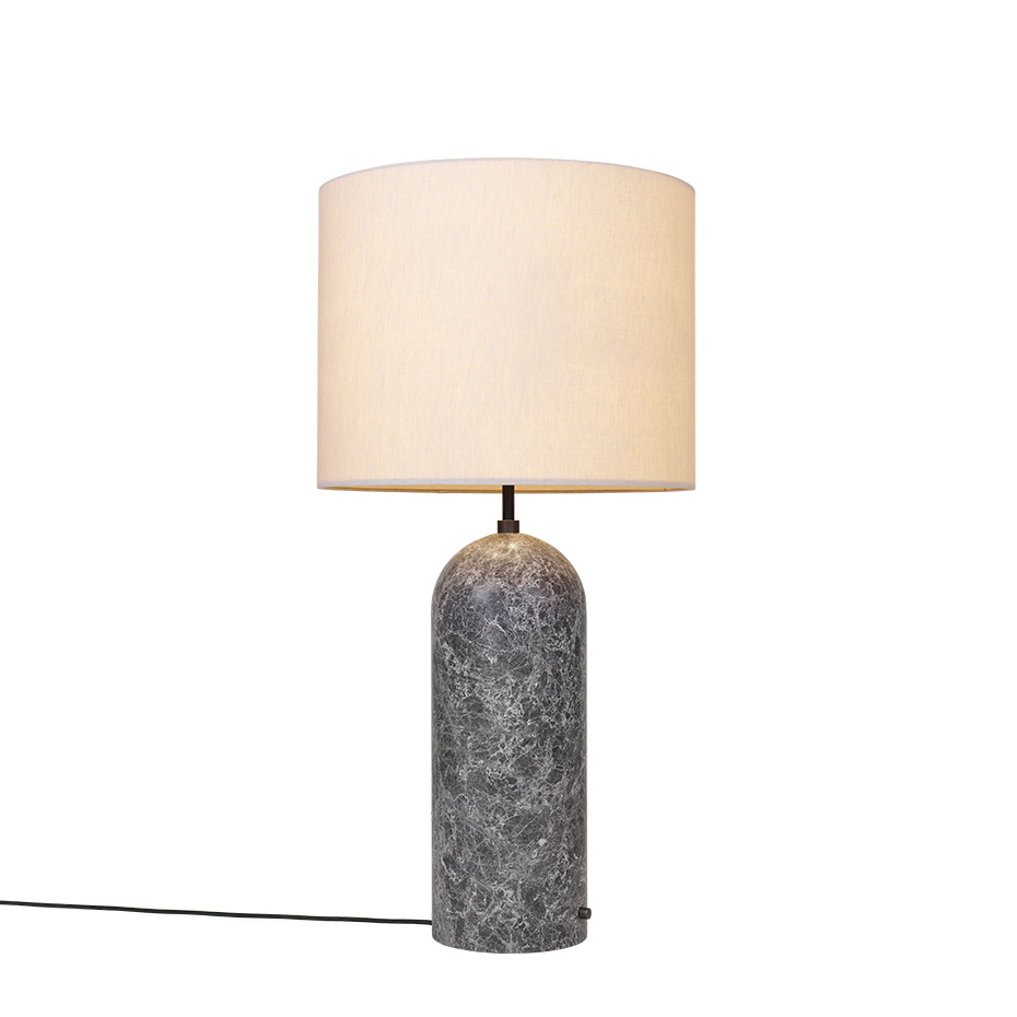 Gravity Golvlampa XL Low Grey Marble/Canvas