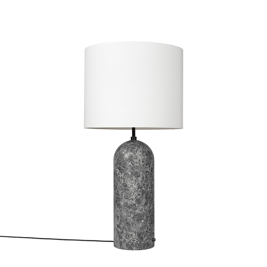 Gravity Golvlampa XL Low Grey Marble/White