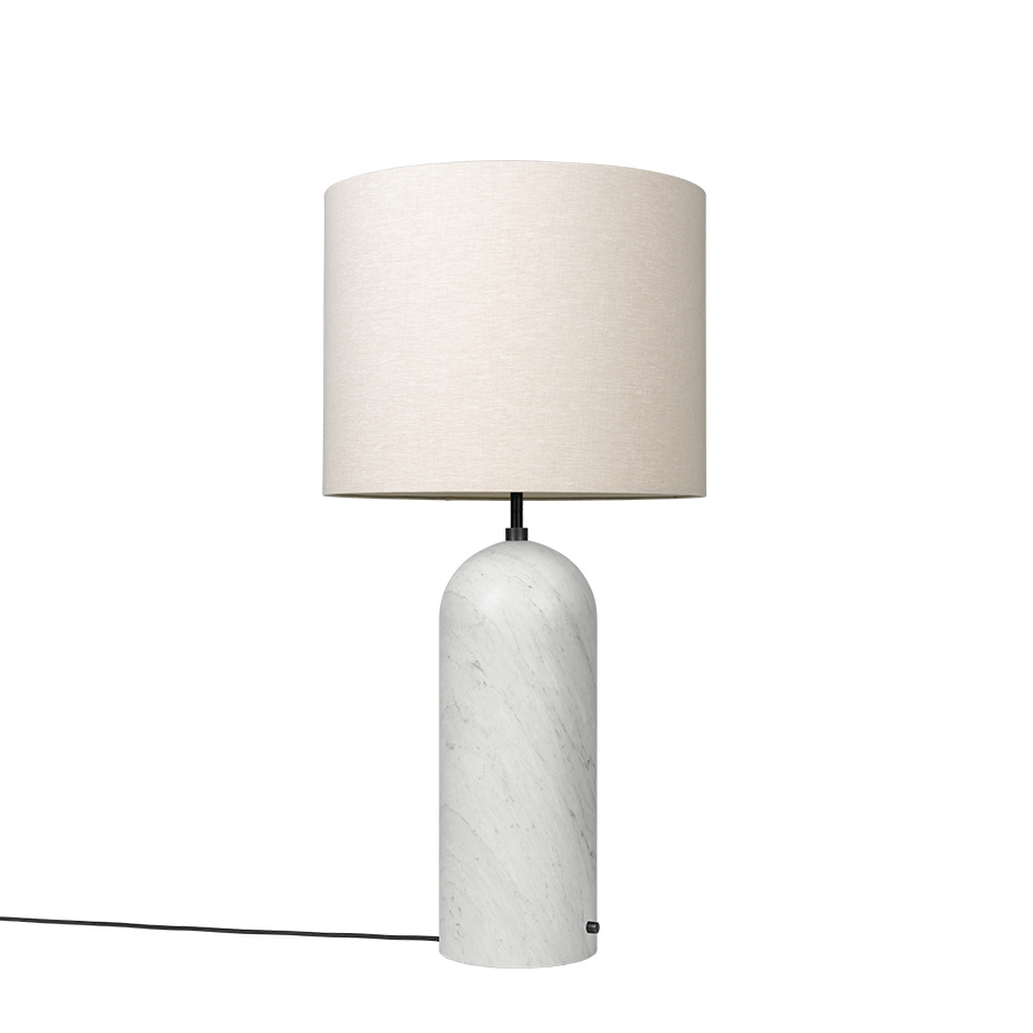 Gravity Golvlampa XL Low White Marble/Canvas