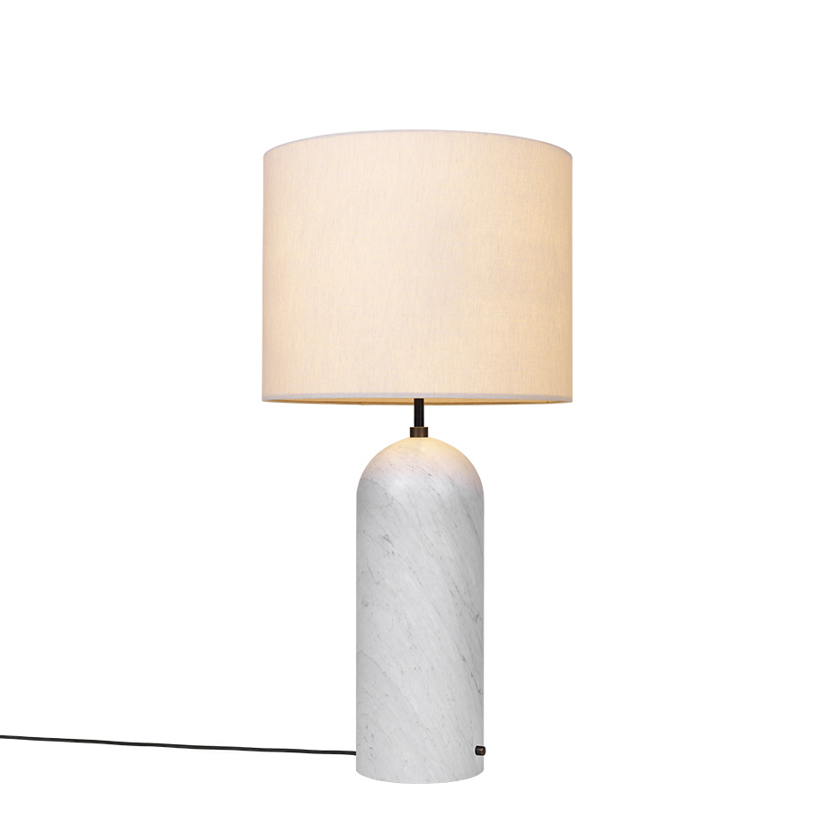 Gravity Golvlampa XL Low White Marble/Canvas