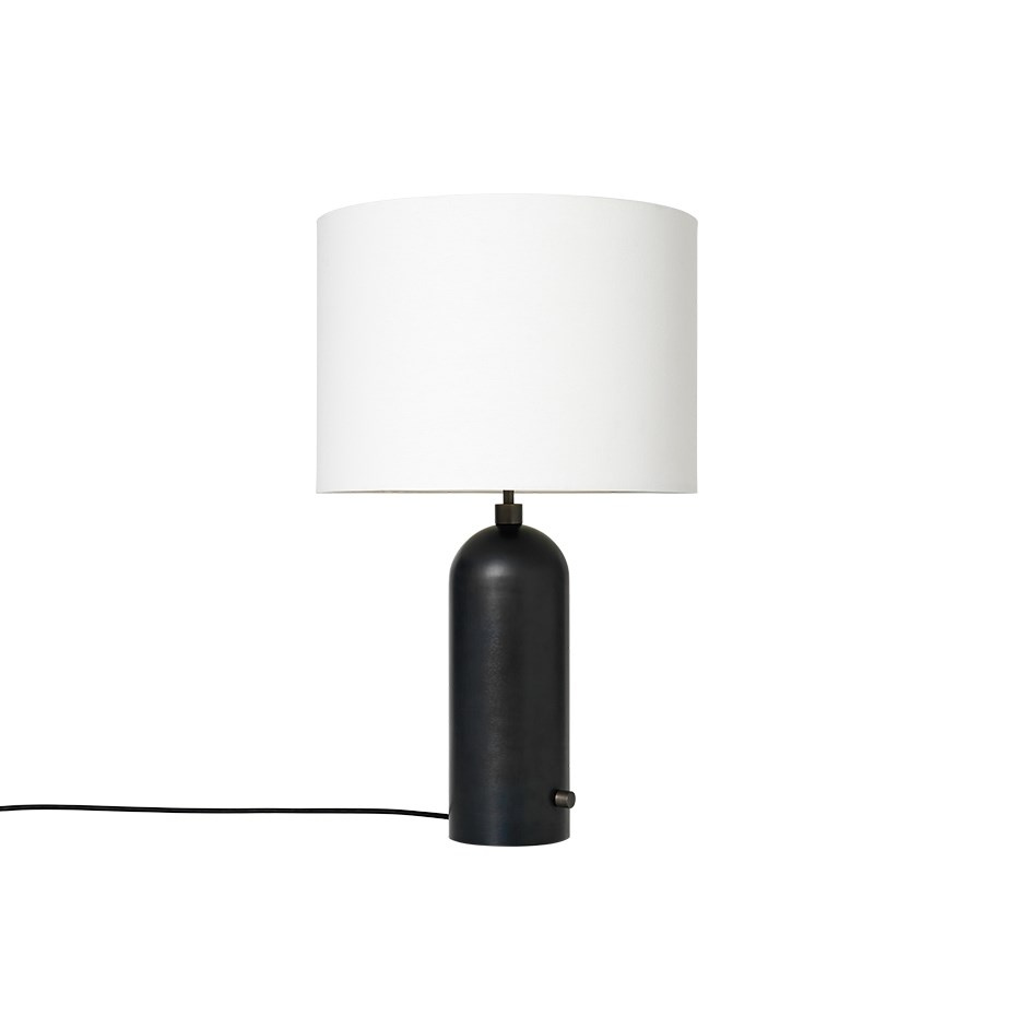 Gravity Bordslampa Large Blackened Steel/White