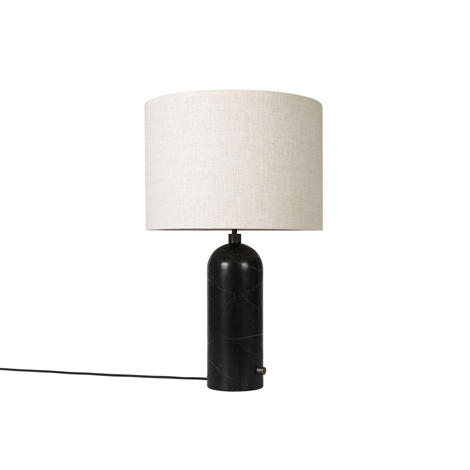 Gravity Bordslampa Large Black Marble/Canvas
