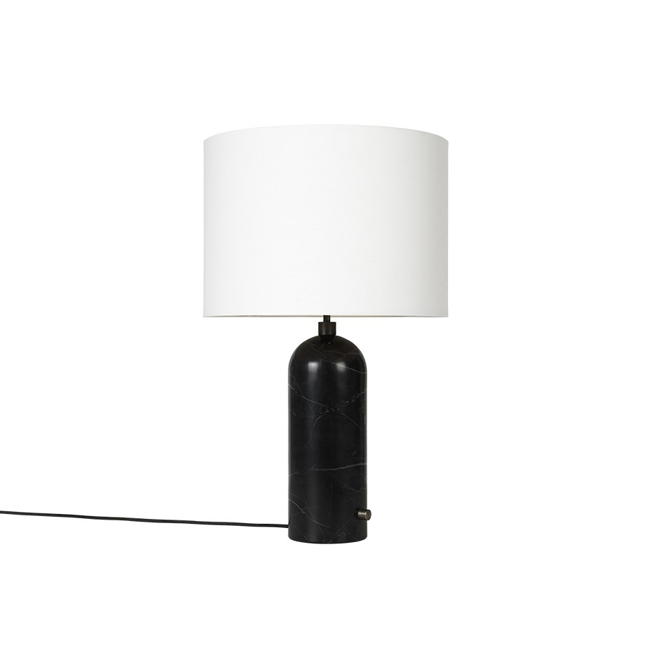 Gravity Bordslampa Large Black Marble/White
