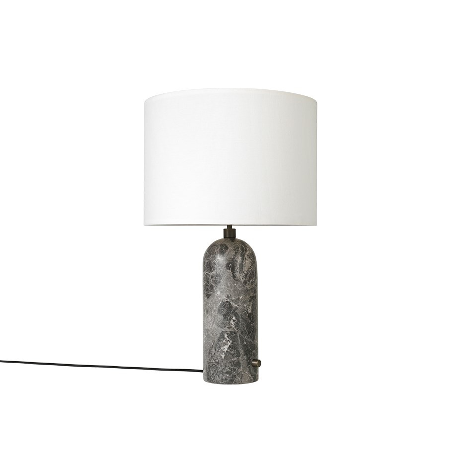 Gravity Bordslampa Large Grey Marble/White